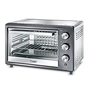 Prestige Potg 26 Ss Rc Oven Toaster Griller With Rotisserie, Convection And Air Fryer Function 26 Litres, Silver & Black,1500 Watts