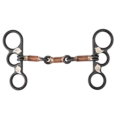 Western All Purpose Ring Horse Snaffle Stainless Steel Copper Roller Jointed Mouth Snaffle Bit Wire Wrapped Mouth