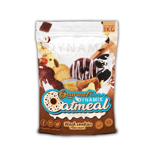 DYNAMIX Harina de Avena Instantánea 1 kg | Sabor OREO | Alto en Fibra, Bajo en Azúcar, Efecto Saciante, Disminuye el Colesterol | Ideal para Batidos y Recetas | Oatmeal