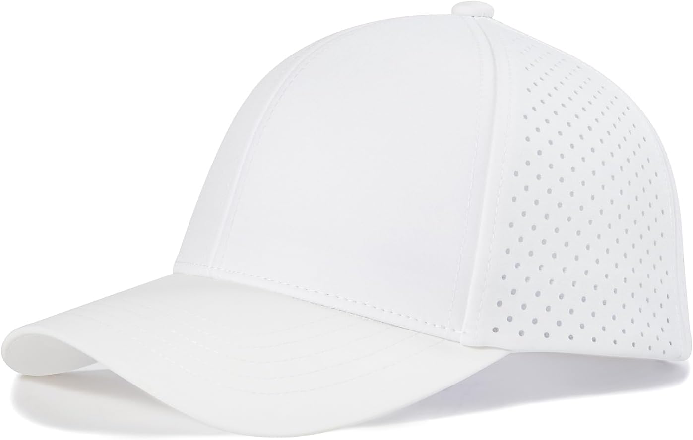 VOBOOMMen Quick Dry Baseball Cap Laser Cut Mesh Ball Cap Curved Brim Snapback Hat