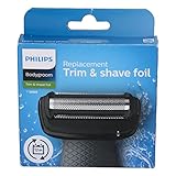 Philips Electronics TT2000/43 Scherkopf Scherfolie mit Kammaufsatz 3mm für Bodygroom series 3000 5000 7000 Multigroom Haarschneider Trimmer Körperrasierer Rasierer