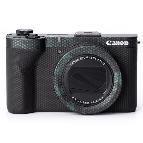 Protective Sticker for Camera Body for Canon PowerShot V1 Anti-Scratch Cover Skin Sticker 3M Materail (Honeycomb Green)