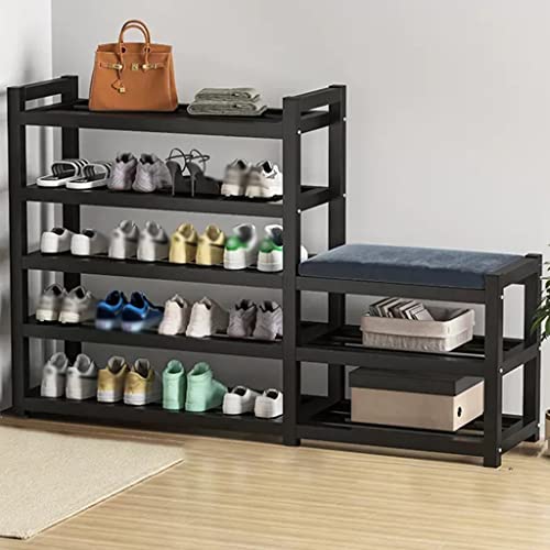 Étagère à chaussures pour entrée avec banc confortable pour s'installer