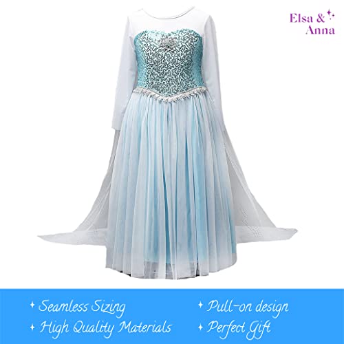 ELSA & ANNA Princess Costumes for Girls - Snow Queen Fancy Dress for Girls - Princess Dress Up - Girls Fancy Dress for Parties, Birthdays, Cosplay & Halloween - Fancy Dress FR314 - Image 3