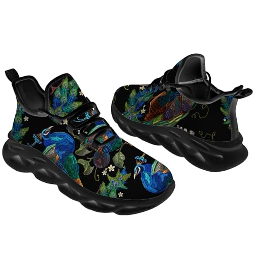 Men's Women's Fashion Sneakers Peacock Shoes Running Walking Tennis Shoes2