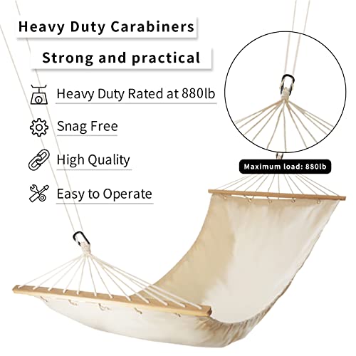 Carabiner Clip, 3" Heavy Duty Small Carabiner for Hammocks, Camping Accessories, Hiking, Keychains, 880 lbs, Black - Image 6