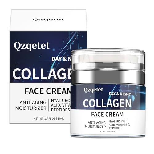 Collagène Crème Visage Anti-âge, Rétinol et Acide Hyaluronique - Crème Hydratante Quotidienne Pour le Visage, le cou - Crème Hydratante Contre les Rides- Convient pour les Femmes et les Hommes- 50ml