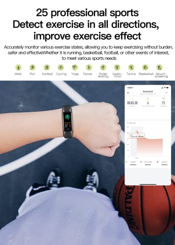 Verschiedene Funktionen Fitness-Tracker, kompatibel mit Android und iOS, GPS-Smartwatch, Sauerstofferkennung im Sangre, Grau C60 - Image 8