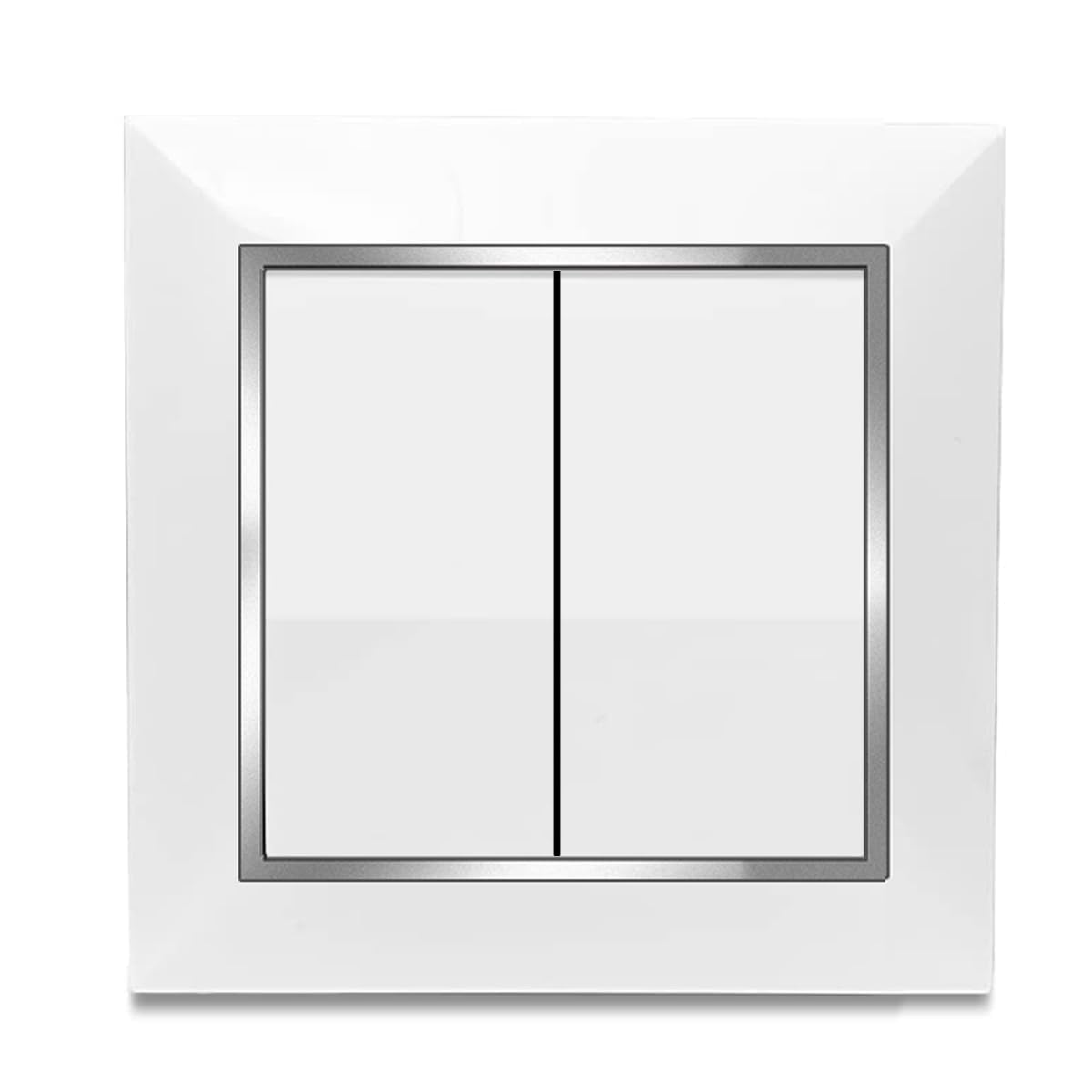 Interruptor Doble Conmutador con un Control, Interruptor Doble de Pared, Interruptor de Encendido y Apagado, Interruptor para Montaje en Superficie, 10AX,16A,250V, Ideal para el Hogar y la Oficina