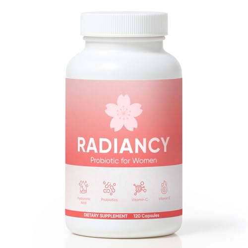 TOGOLIUN Radiancy Probiotic for Women Vaginal Health Vaginal Probiotics for Dryness & Ph Balance Cherry Blossom Extract Hyaluronic Acid Probiotics Vitamin C 120 Ct