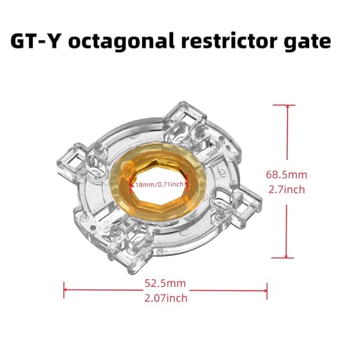 Image of Ruimou 2Pcs GT-Y Octagonal Restrictor Gate Replacement Compatible with Sanwa JLF Series JLF TP 8YT (SK) JLF TP 8Y (SK) JLF TP 8S (SK)