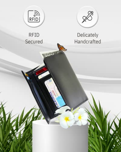 Vegan Leather Trifold Wallets For Men - Cruelty Free Non Leather Mens Wallet With ID Window Holiday Gifts For Men2