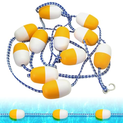 Corde de piscine pour éviter les accidents avec 11 flotteurs et crochets de fixation - 5