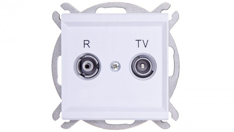 Prise de courant murale carrée 71 mm avec connexion IP20 pour l'intérieur
