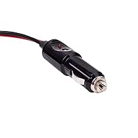 Vista 3 de Cable cargador adaptador de encendedor de cigarrillos macho a macho de 12 AWG, resistente, con luces LED, de 3,05 m (10 pies)