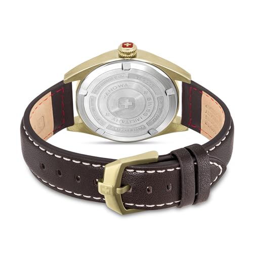 Image of Swiss Military Hanowa SMWGA0001550 Airman First Class - Swiss Made Round Olive Watch for Men