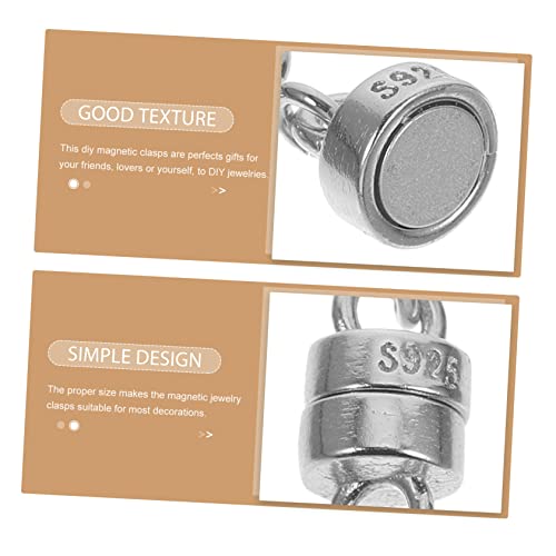 Adorainbow 2Pcs Magnetic Buckle Bracelet Magnetic Bracelet Magnetic Jewelry Magnet Necklace Clasp Magnetic Lobster Clasp Magnetic Necklace Closures Magnetic Clasps For Jewelry Necklace Clasps #TOP2