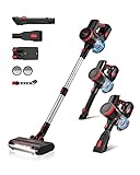 VACLAB Akku Staubsauger Kabellos, 25Kpa Kabelloser Staubsauger mit Bürstenloser-Motor, 6-in-1 Handstaubsauger & Akkusauger, 40 Mins Laufzeit, Stielstaubsauger Akku für Hartböden Teppich Tierhaare
