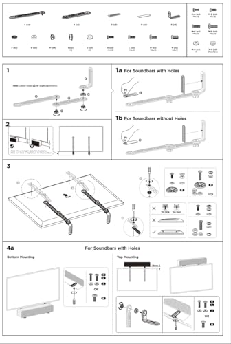 Part King Universal Soundbar Bracket Arm Mount Holder Speaker Shelf TV VESA - Image 3