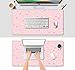 IMAYONDIA Pink Kawaii Desk Pad, Cute Moon Bunny Mouse Pad for Laptop Anime Desktop Mat, Computer Protector Aesthetic Writing Pads for Office Home School Kids, Large Mousepad Tarot Mat, 31.5 x 15.7 in