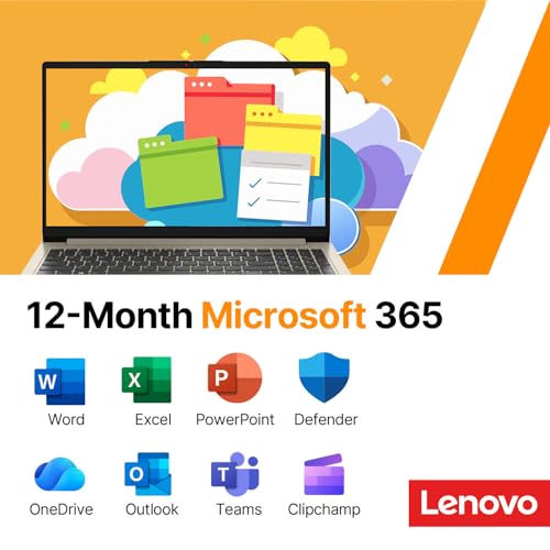 Image of Lenovo IdeaPad Slim 3i 15.6 inch FHD Laptop • Microsoft Office 365 • 1.1TB Storage • LPDDR5 • Intel 4 Cores • 128GB SSD and 1TB Cloud • WiFi 6 • Military-Grade • Windows 11 no Mouse • Essential Laptop