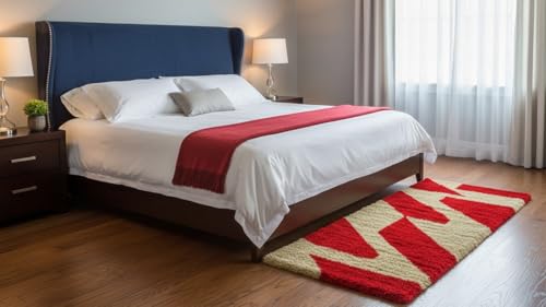 Image of Fluffy Silky Micro Fiber Polyster Carpet /Runner for Bedroom, Study Room, Playing Room, Guest Room ETC. 2x6 feet Feet, (P-1)