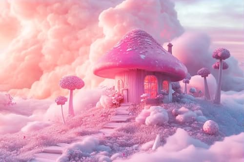 Puzzle Stress Reducing Mushroom Puzzle 200 Pieces - Cute Cloud Mushroom Puzzle - Mushroom Puzzle, Puzzle Gifts DIY Favorites, Home Decor Wall Decoration