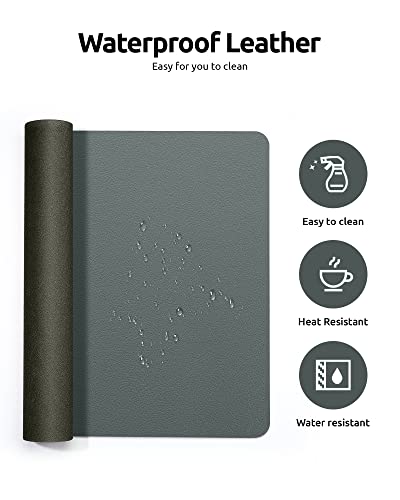 image for YSAGi Leather Desk Protector, Office Mat, Large Mouse Mat, Non-Slip PU