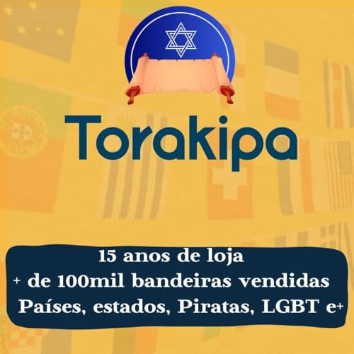 Bandeira ISRAEL + BRASIL Oficial 90 x 150 cm C/Anilhas p/Mastro Costurada Excelente p/Exteriores