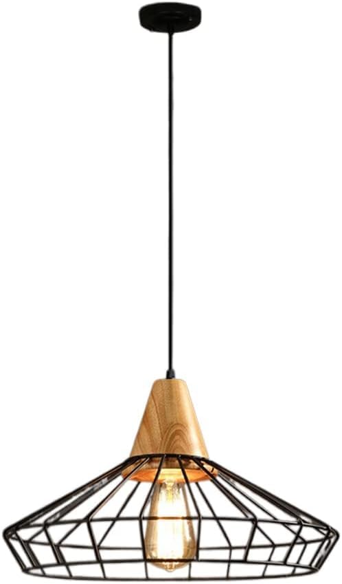 Suspension E27 cage fer vintage pour remplacer un plafonnier terne par un lustre rétro