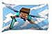 Jay Franco Minecraft Daytime 7 Piece Full Bed Set - Includes Comforter & Sheet Set - Bedding Features Alex and Steve - Super Soft Fade Resistant Microfiber - (Official Minecraft Product)