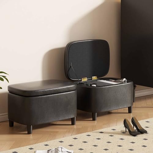 Pouf rond moderne et banc à chaussures compact pour entrée et salon - 6