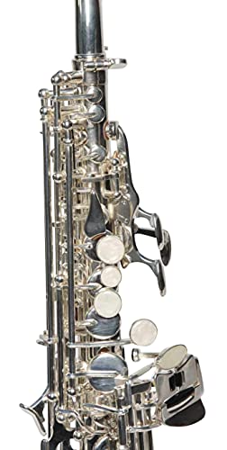Original SYMPHONIE WESTERWALD DESIGN Sopransaxophon/Sopran Saxophon, echt versilbert, inkl. Luxus-Hartschalenkoffer und Zubehör, Neu