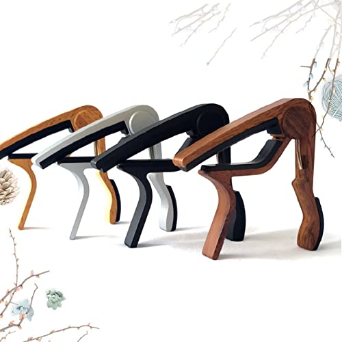 FEIFCWE Capo De Guitare Métal De Grain De Bois avec Coussin De Silicium Parfait for Guitare Ukulele Réglage Accessoires… - Les Beatles, Paul McCartney, John Lennon, RIngo Starr, George Harrison FEIFCWE Capo De Guitare Métal De Grain De Bois avec Coussin De Silicium Parfait for Guitare Ukulele Réglage Accessoires… – Image 6