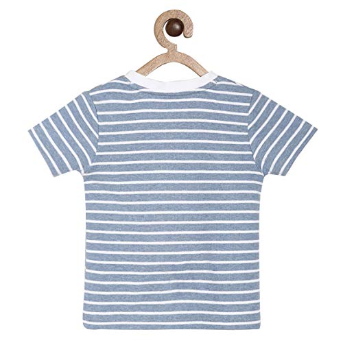 Image of Mini Klub Boys Blue Stripes T-Shirt Pack of 1