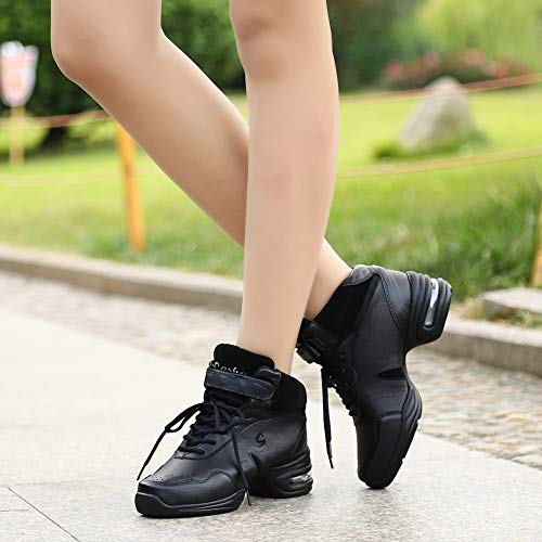 AOQUNFS Women's Jazz Dance Sneakers Lace-up Walking Dance Shoes,Model B514