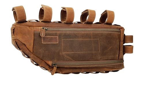 Gusti Fahrradtasche Leder- Lance A. Fahrradtasche Rahmentasche Radtasche Braun Leder