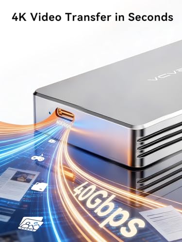 Image of 40Gbps NVMe Enclosure for Thunderbolt 3 /4 USB4.0 /3.2 /3.1 /3.0 /2.0,Acasis M.2 SSD NVMe Enclosure to M.2 NVMe 2280 M-Key SSD Aluminum Alloy External Enclosure