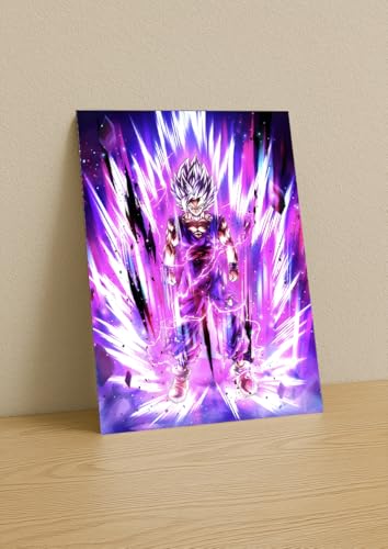 Image of NIJUKA Anime Printed Metal sheet Poster For Home And Room Decoration | For Anime Art Fans Boys And Girls (Gohan new beat form unlock)