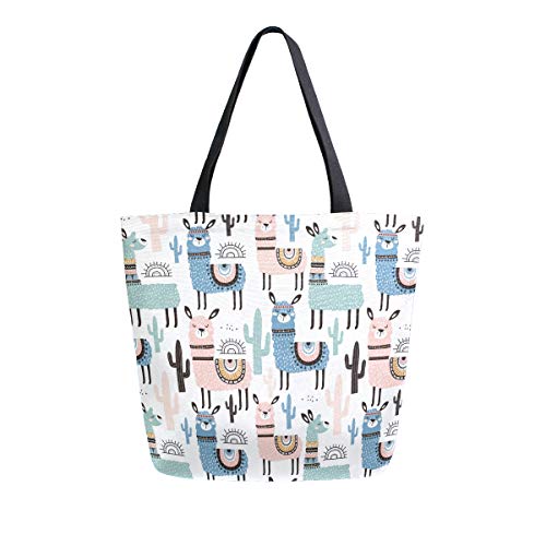 Canvas Llama Tote