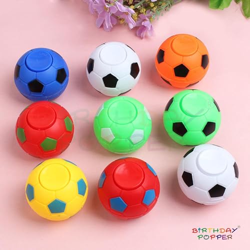 Image of Birthday Popper 15 Pcs Mini Colorful Football Style Balls as Birthday Return Gifts | Multicolor 4.5cm Soccer Ball, School Rewards & Festival Gifting | Compact Size Fun Balls for Boys & Girls