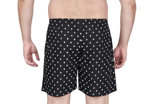 Image of Nermosa Men's Cotton Printed Soft Regular Boxer Shorts | Pack of 2