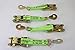 2â€ Ratchet with Hiviz Diamond Weave Webbing and Twisted Snap Hook (4 Pack)