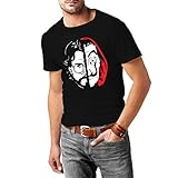Peso: 150-155 gramos El Professor - Camiseta Hombre - 100% Algodón (L, Negro)