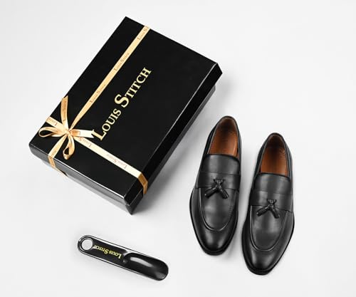 Image of LOUIS STITCH Men's Shoes Tassel Style Comfortable Moccasins for Men (RGMCPLTA)