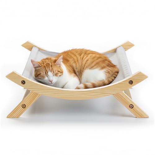 CallieCo Wooden Elevated Cat Hammock