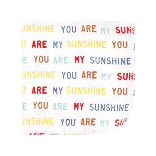 Image of Hudson Baby Unisex Baby Flannel Cotton Poly Washcloths, My Sunshine 10 Pack, One Size