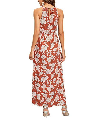 Image of KILIG Women's Summer Floral Beach Flowy Split Maxi Long Dresses