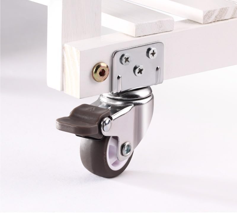 キャスターホイール 4個 ベッド用 重い家具 変位ローラー 重荷重 ソフトラバー 静音 回転キャスターホイール ブレーキキャスター付