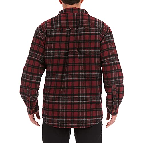 Image of Smith's Workwear Men's Sherpa Lined Cotton Flannel Shirt Jacket